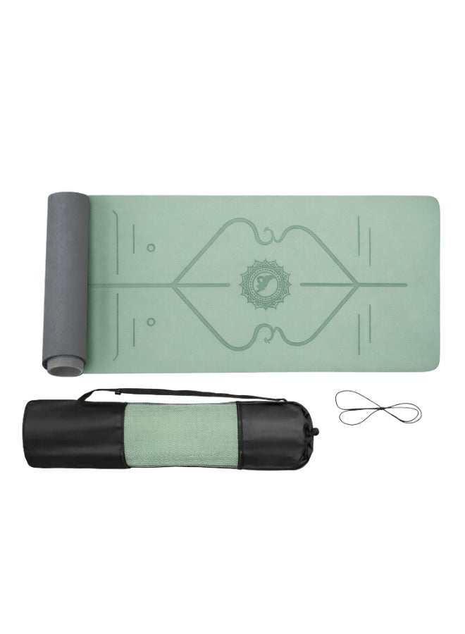 بلا نهاية حصيرة يوغا Endless من TPE بسماكة 8 مم | مانعة للانزلاق وصديقة للبيئة مع حقيبة حمل | لون أخضر | مثالية لليوغا والبيلاتس والتمارين المنزلية وتمارين الأرض (183×61×0.8 سم) - Image 1